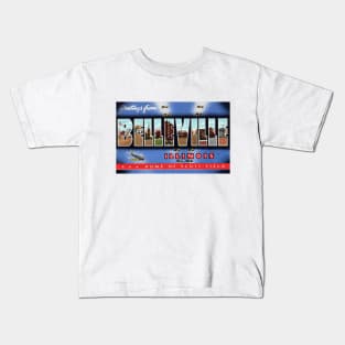 Greetings from Belleville, Illinois - Vintage Large Letter Postcard Kids T-Shirt